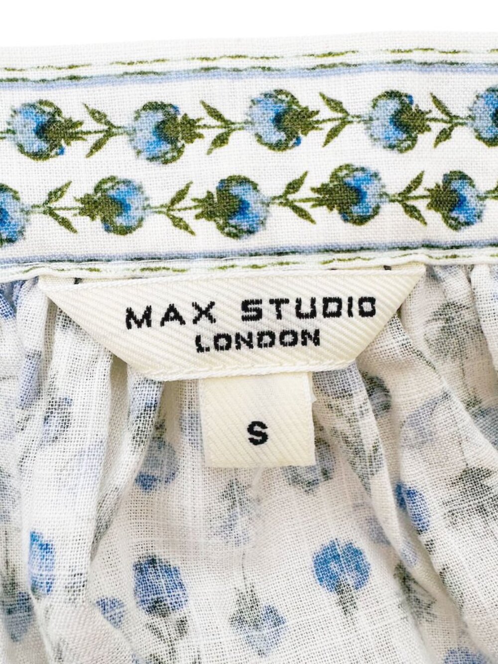 Max Studio London Square Neck Floral Peasant Blouse - Picture 3 of 4